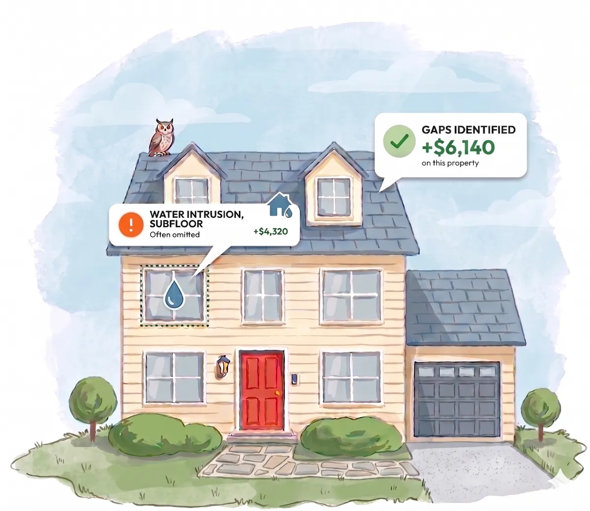 ClaimOwl property analysis illustration